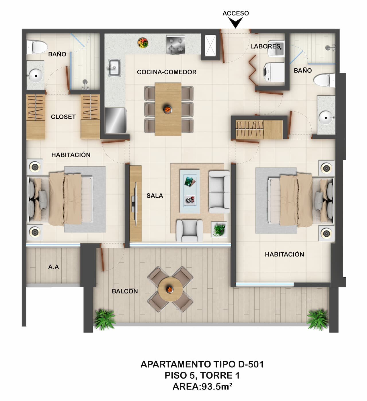 apartamento tipo d-501_piso 5_torre 1